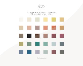 Mocha Mousse Procreate Palette - 30 Vibrant Swatches (Digital Download)