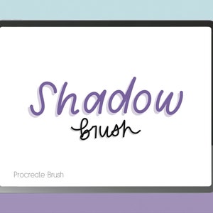 Procreate Brush | Procreate Brushes | Lettering Brush | Monoline lettering brush | Calligraphy brush | Brush for Procreate | Shadow Brush