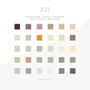 Procreate Color Palette | Color Palette | Digital Color Palette | Color Swatches | iPad Procreate Tools | Colors for Procreate | 2022