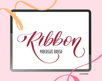 Procreate Brush | Calligraphy Brush | Lettering Brush | Procreate Brushes | Brush for Procreate | Digital Lettering Brush | Ribbon Brush