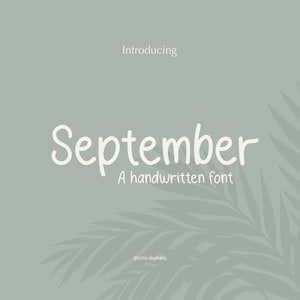 Handwritten font | digital planner font | Goodnotes font | Procreate font | iPad font | Digital note taking font | multilingual | September