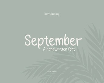 September Handwritten Font | OTF Digital Planner Font
