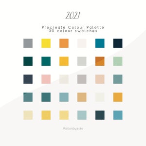 Procreate Color Palette | Color Palette | Digital Color Palette | Color Swatches | iPad Procreate Tools | Colors for Procreate | 2021