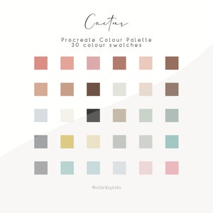 Procreate Color Palette | Color Palette | Digital Color Palette | Color Swatches | iPad Procreate Tools | Colors for Procreate | Cactus