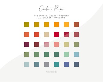Cider Pop - 30 Autumn Color Palette for Procreate (Digital Download)