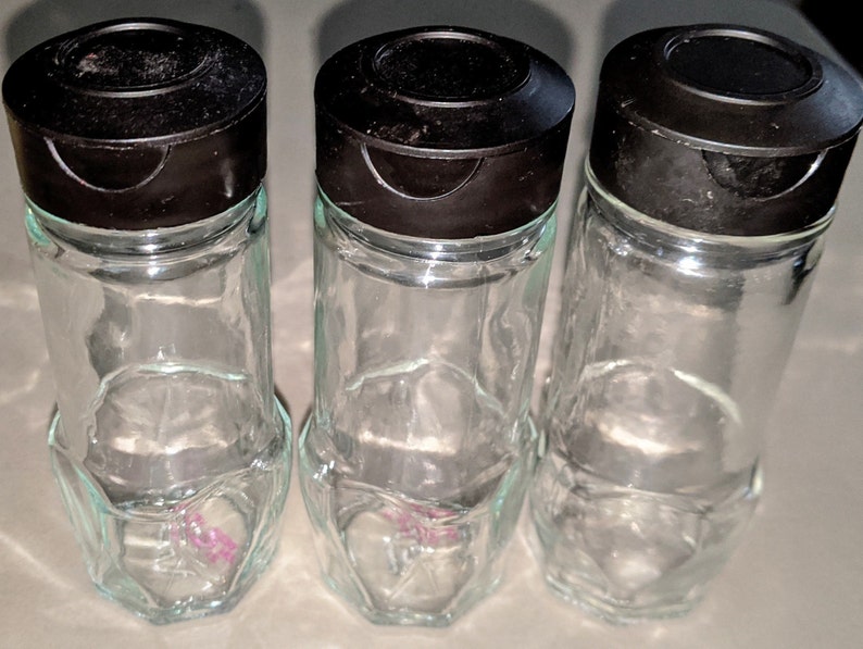 Glass Spice Jars 4 Oz. Size Empty Bottles Shaker Lids Etsy