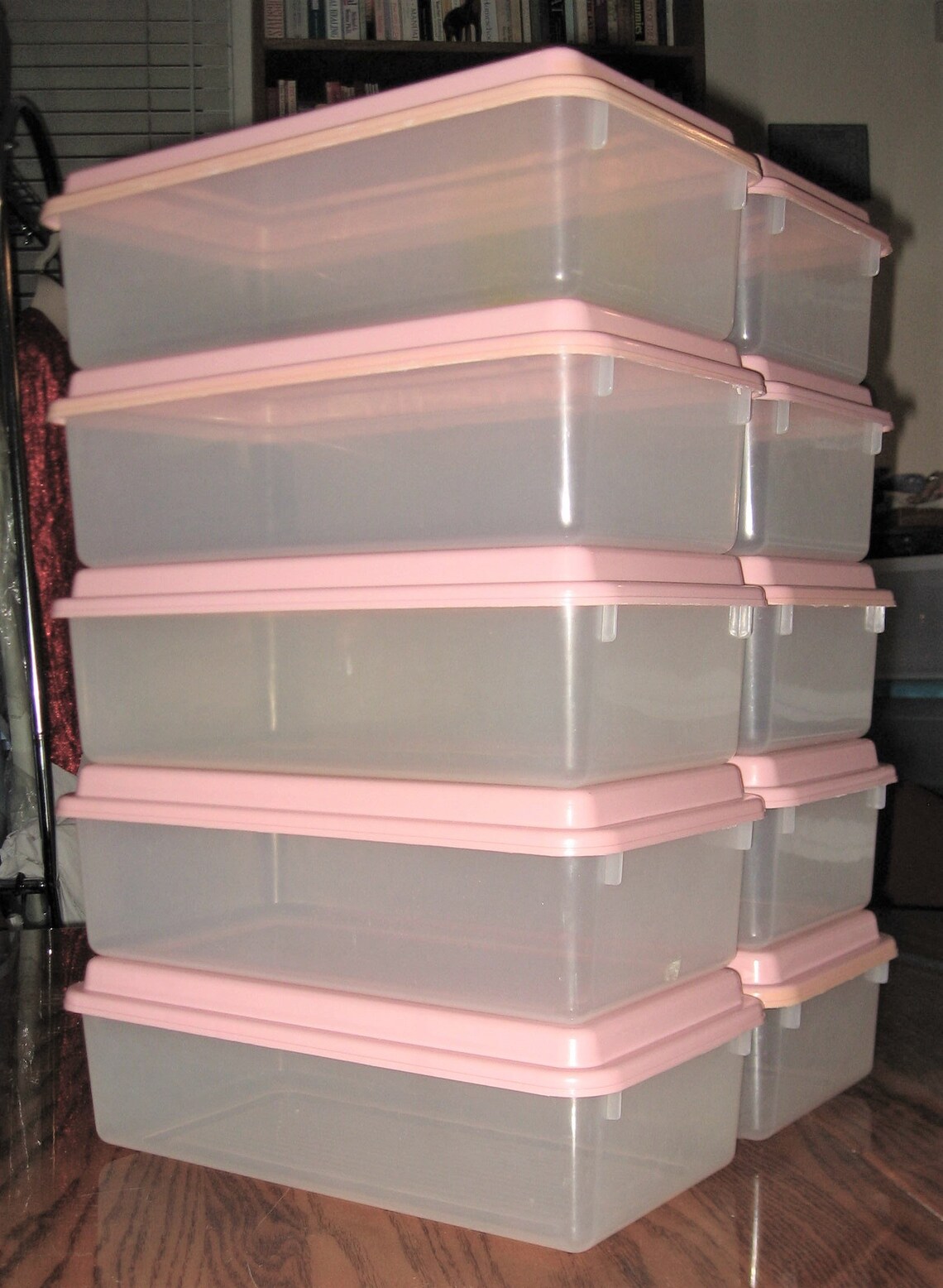 10 Sterilite Shoe Box Clear Plastic Stacking Etsy