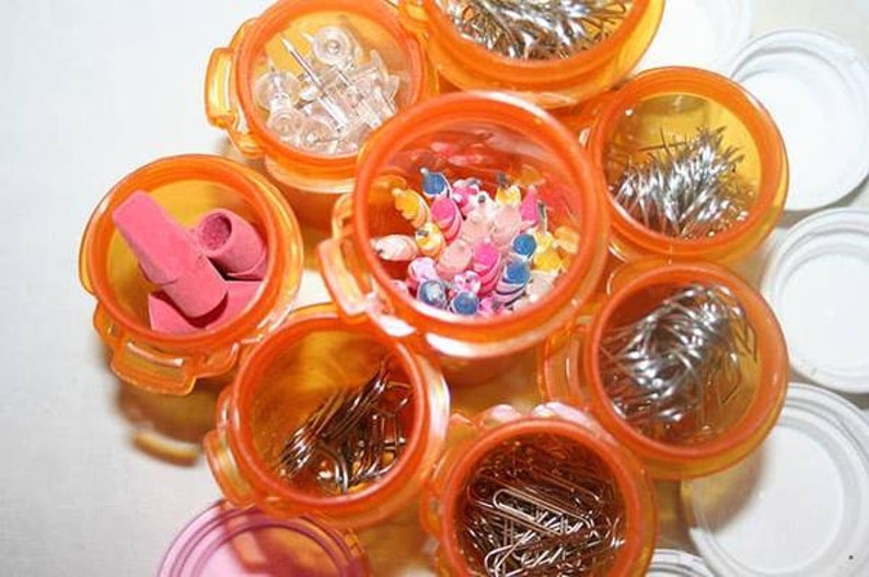 50 Small Pill Bottles Storage Upcycle Etsy