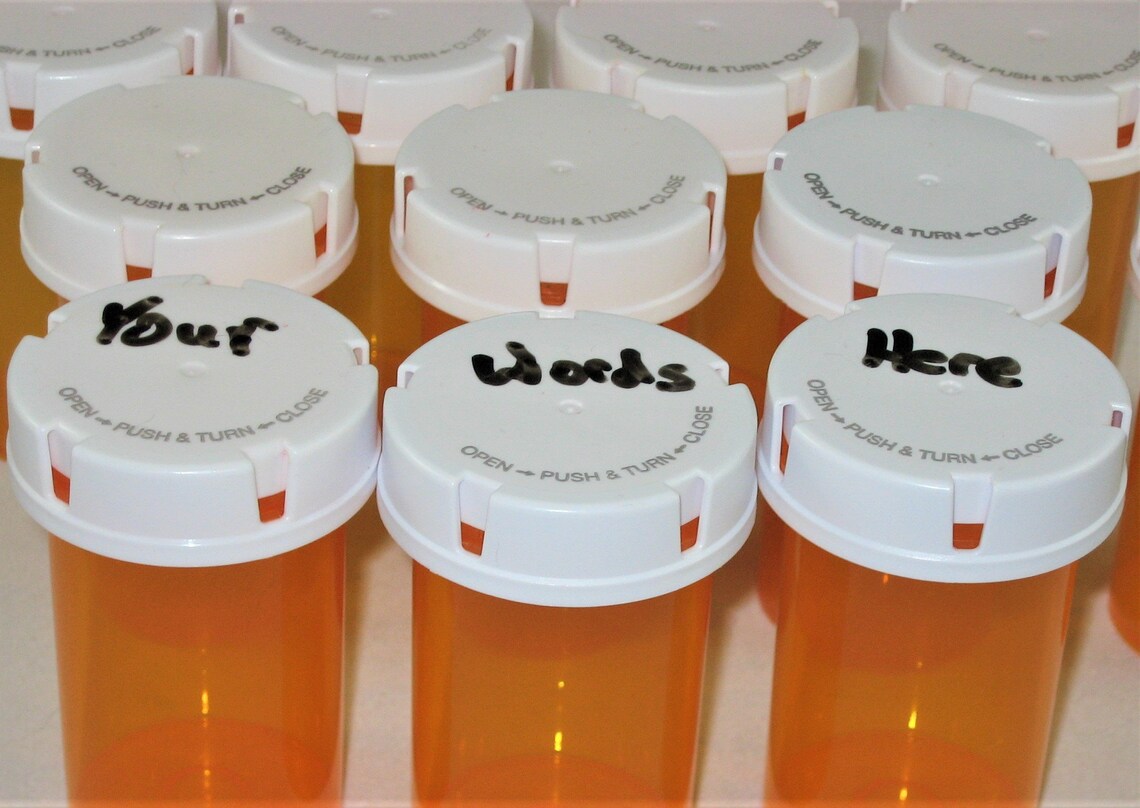 Small Pill Bottles Storage Upcycle Etsy