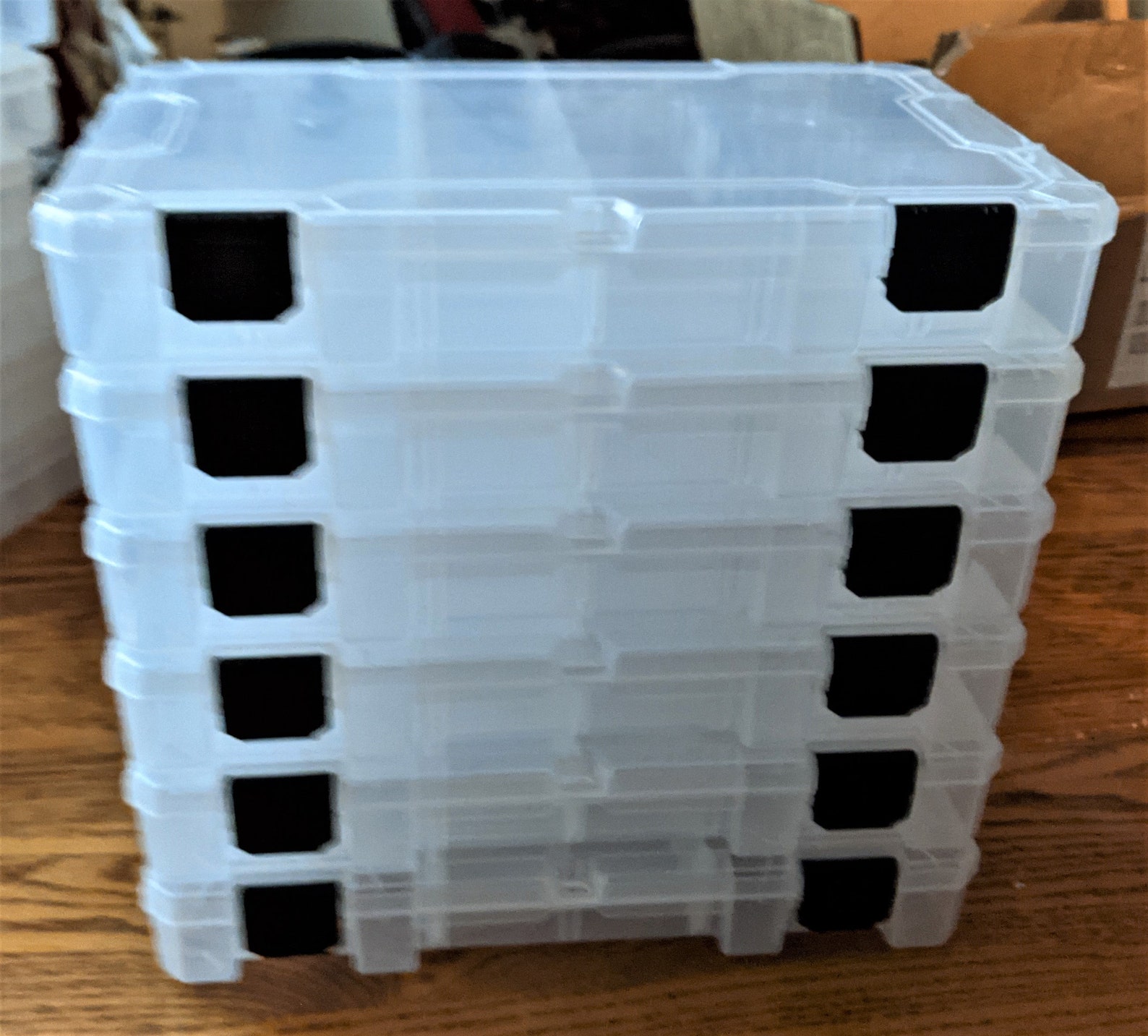 10 Plastic Storage Cases, Clear, Boxes With Multiple Adjustable ...