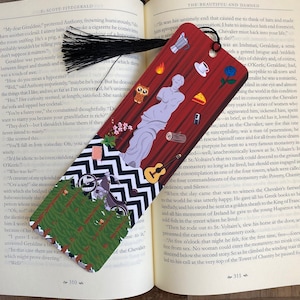 Bookmark black lodge - handmade - for TV shows and books lovers