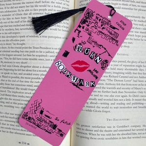 Bookmark of burns - handmade - for books and movies lovers