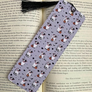 Bladwijzer schattige koegeesten - handgemaakt - voor liefhebbers van boeken en Halloween