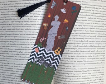 Bookmark Twin Peaks - infamous TV show - Black Lodge motif - handmade
