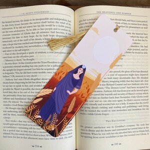 Bookmark Persephone, Greek goddess of spring - handmade - for books and mythology lovers
