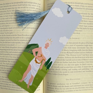 Marcapáginas Apolo, dios griego del tiro con arco, la música y la curación - hecho a mano - para amantes de los libros y la mitología