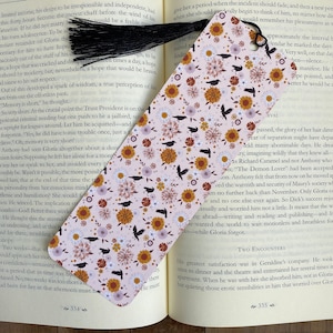 Bookmark hippie crows - handmade - for book and Halloween lovers