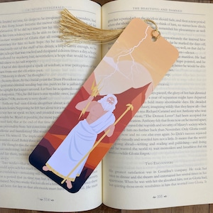 Bookmark Zeus, Greek king of gods & god of thunder - handmade - for books and mythology lovers
