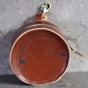 Leather Fly Reel Case 