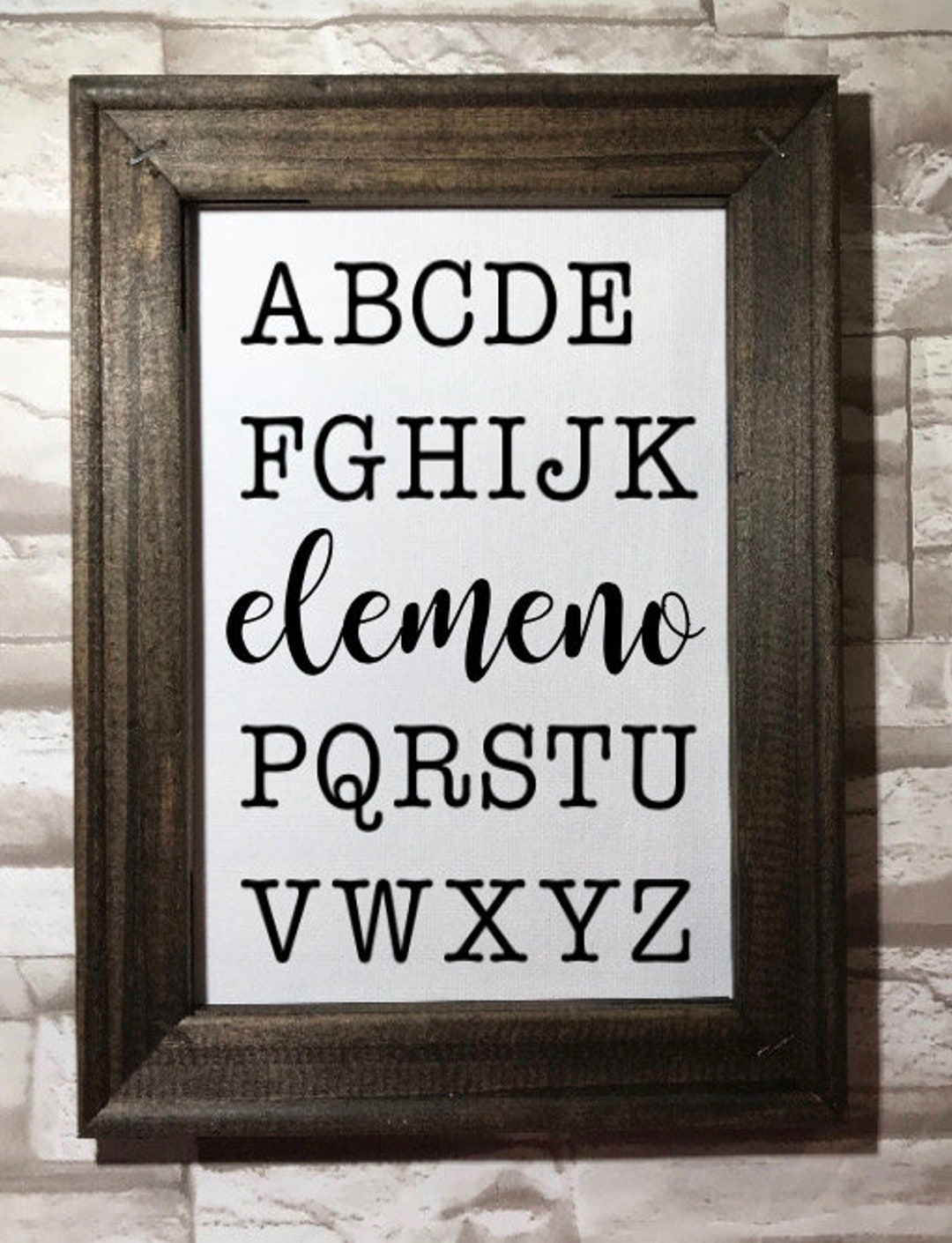 Alphabet Funny Pronunciation Framed Canvas Wall Decor - Etsy New ...