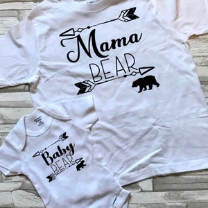 Mama Bear Baby Bear Matching set of shirts-