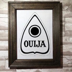 Ouija board marker - Framed Canvas- Halloween home decor