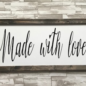Made with love farmhouse inspired frame canvas