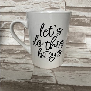 Let&#39;s do this boys baseball inspired coffee mug