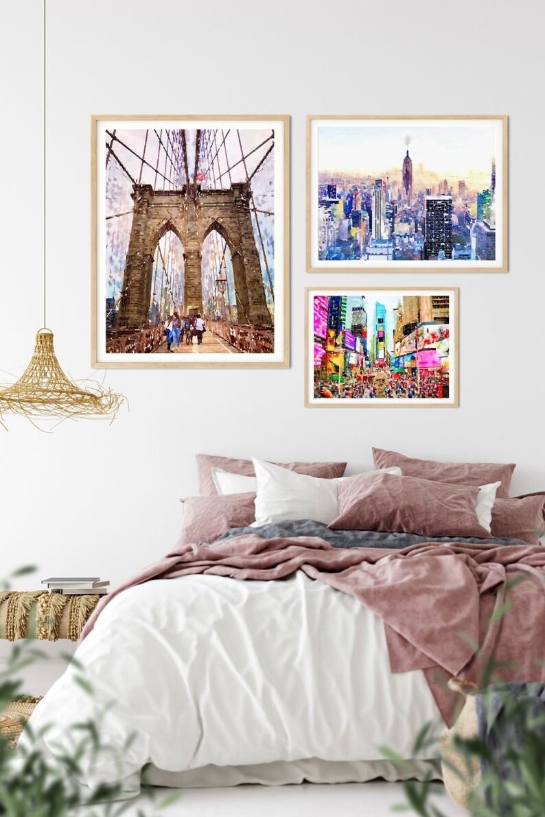 New York City Gallery Wall Set Printable Wall Art New York Etsy