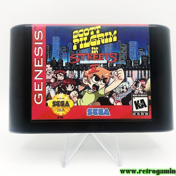 Scott Pilgrim in Streets of Rage 2 Sega Genesis Game Cart