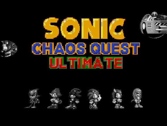 Sonic Chaos Quest Ultimate Repro Sega Genesis Game Cart 