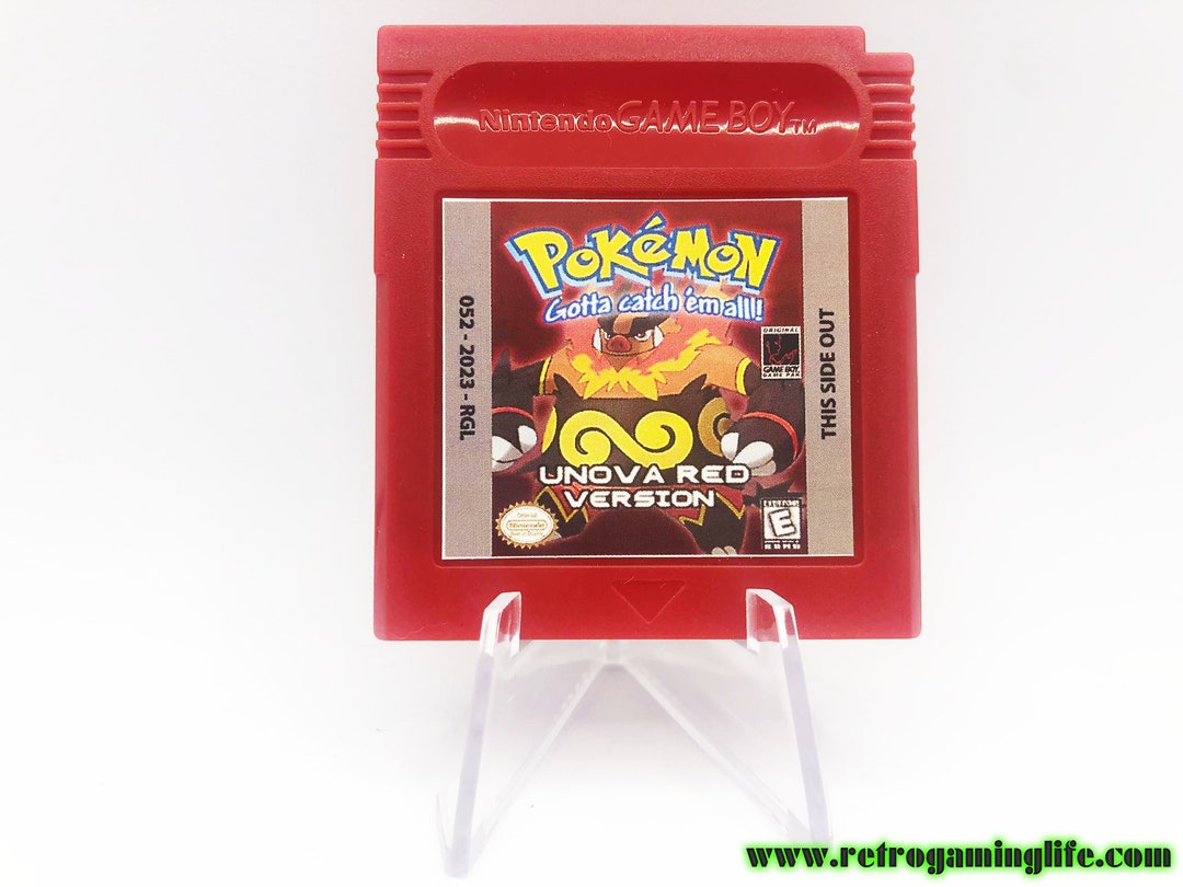 Pokemon Unova Red Version Repro Gameboy Game Cart Etsy