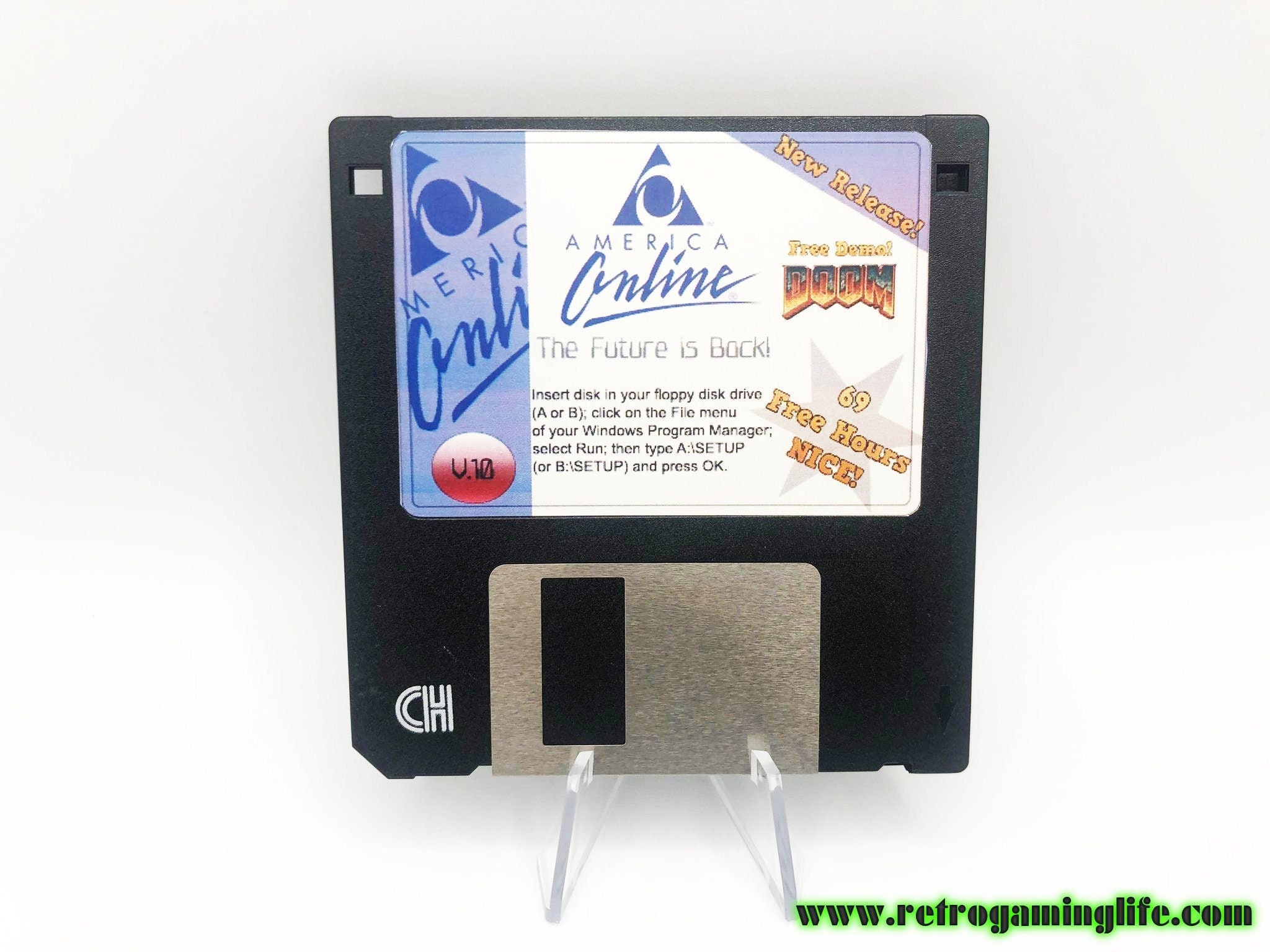 America Online 10.0 Prop Floppy Disk AOL 10 Etsy