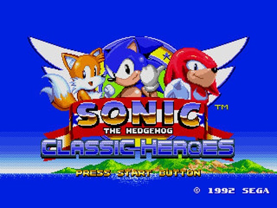 Sonic Classic Heroes Sega Genesis Repro Game Cart -  Sweden