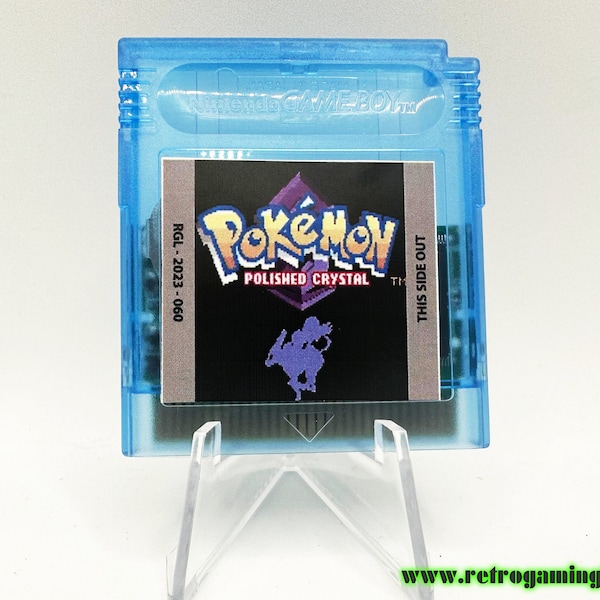 Pokemon Polished Crystal Repro Gameboy Game Cart