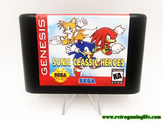 Buy Sonic Classic Heroes Sega Genesis Repro Game Cart Online in India 