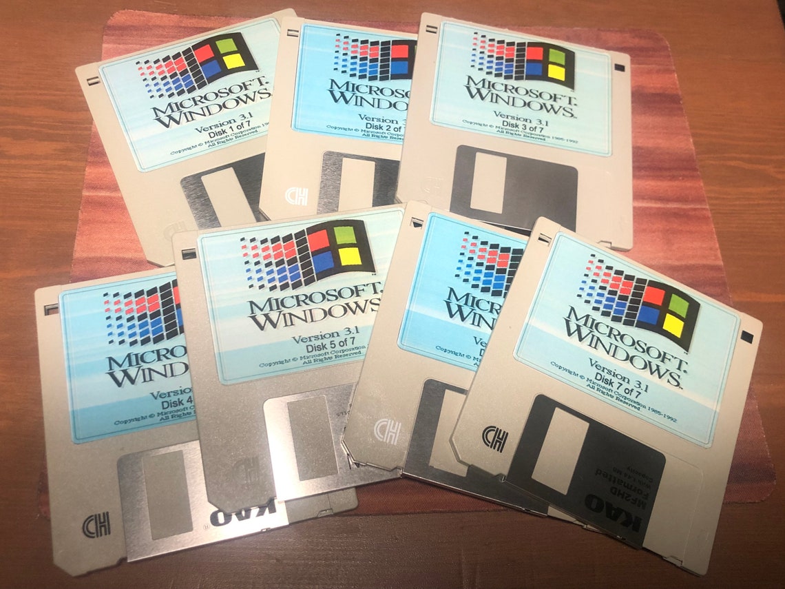Windows 3.11 Installation Floppy Disk Lot Etsy