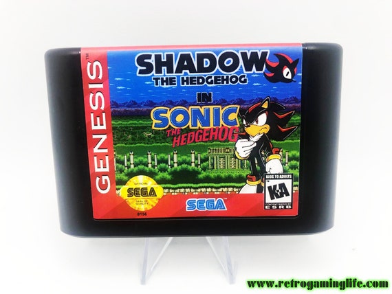 Shadow in Sonic the Hedgehog Genesis Game Cart Repro 