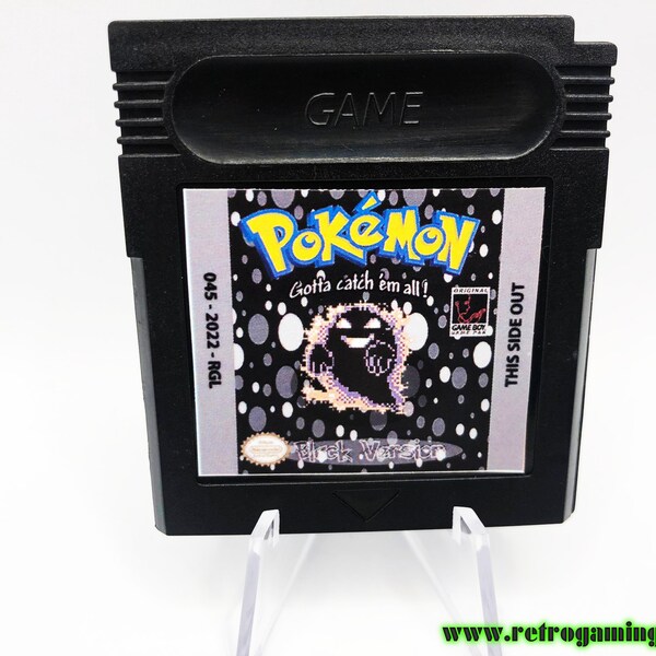 Pokemon Black Version Gameboy Repro Game Cart