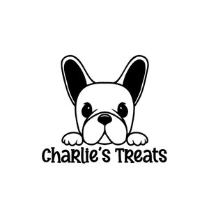 Französische Bulldogge - personalisierte Vinyl Aufkleber, süßer Hund späht über, Frenchie, Hund Leckerliglas Aufkleber