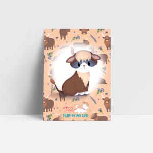 Highland Cow Kitty Postcard - Kitties in Animal Costumes