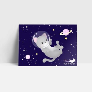 Space Kitty A6 Postcard