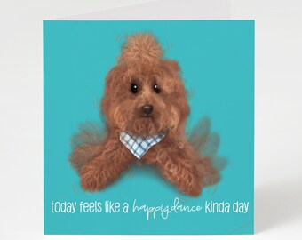Josh the Golden Doodle - Birthday Greeting Card