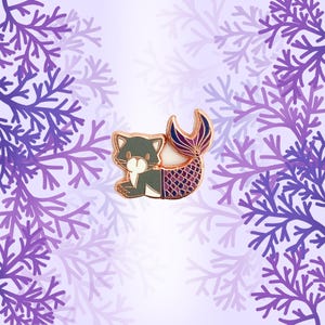 Purrmaid Purple - Kleiner Emaille Pin
