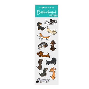 Sticker Bogen - Mini Dackel (2 "x 7" )