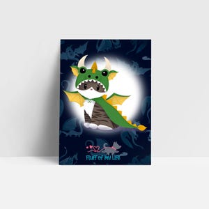 Drache Kitty Postkarte - Katzen in Tierkostümen, Jack die Drachenkätzchen
