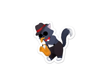 Jazz Kitties - Saxofon - Vinyl Aufkleber