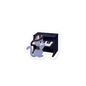 Jazz Kitties - Klavier - Vinyl Aufkleber