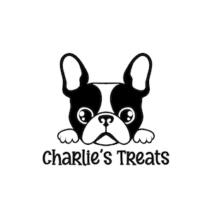 Französische Bulldogge - personalisierte Vinyl-Aufkleber, süßer Hund späht über, Frenchie