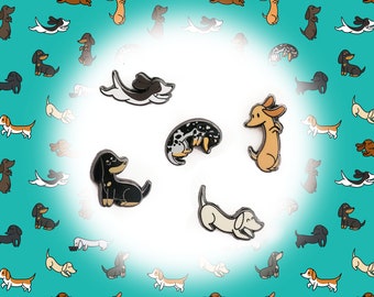 Dachshund Pins - Set of 5